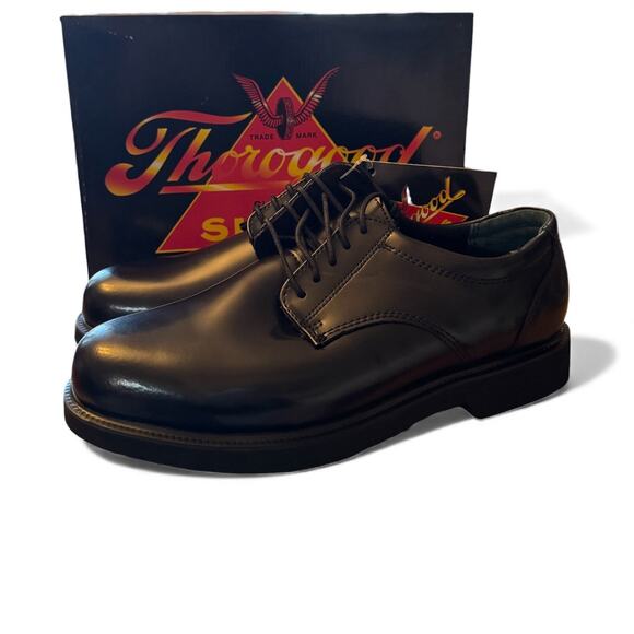 Men's 10.5 M Thorogood Uniform Classic Leather Academy Oxford Slip Resist Shoes - Picture 1 of 7